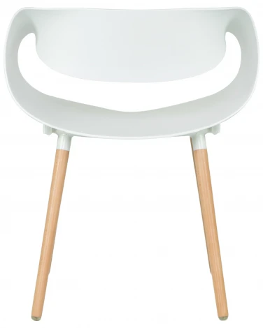 Стул обеденный ALIEN (ножки светлый бук, цвет белый (W-02))