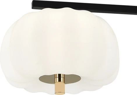 Потолочный светодиодный светильник на штанге Escada Halma 10301/3LED 30Вт, 2305лм, 3000-6000K, Ra>80, изменение цветовой температуры с помощью выключателя, металл/пластик, черный/белый/золото