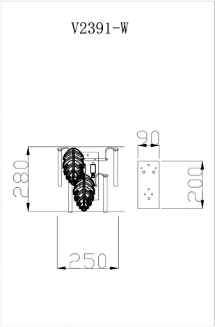 Хрустальный настенный светильник V2391-W Radience 1*E14*60W