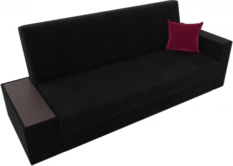 Диван-книжка Лига-020 стол слева (Черный,Бордовый/Микровельвет) Лига Диванов арт.118515L