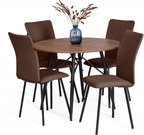 Стул обеденный La Rousse Tetchair (Рогожка/Коричневый,Черный) арт.21648