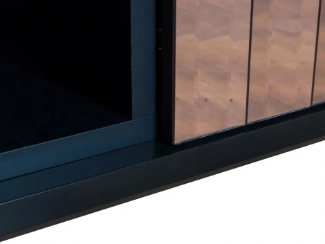 Сервант Dante малый ОГОГО (арт.471417), (ЛДСП/Черный,Бронзовый)