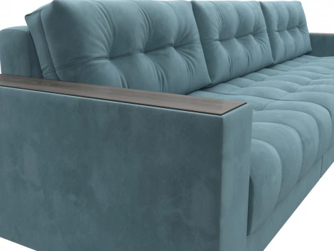 Диван прямой с декором Лига-049 НПБ Лонг Лига Диванов (Велюр) арт.128422