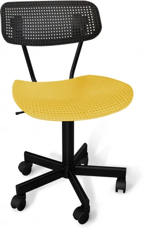 Стул подъемно-поворотный SHT-ST85/S121М черный/желтый/черный муар Sheffilton 5789354410