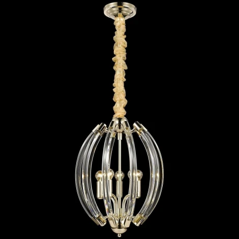 Подвесной светильник Wertmark Prando WE149.05.303 (220V, хрусталь, на цепи, свеча, круглые)