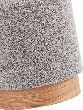 Пуф с ящиком Холли XS букле серый, Stool Group
