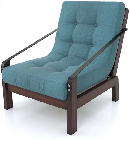 Кресло Arsko Локи орех голубая рогожка