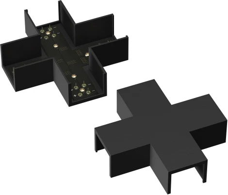 Коннектор питания X-образный Elasity Maytoni Accessories for tracks Elasity TRA160CX-11B