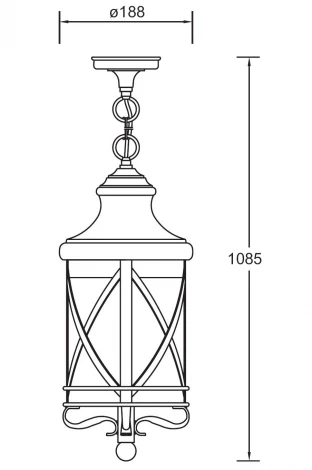 Уличный светильник подвесной Oasis Light Lucerna Bg 84805