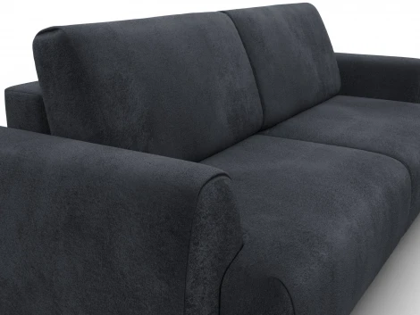 Диван прямой Лига-115 НПБ (ДСП,Фанера,Велюр/Темно-серый) Лига Диванов 136934