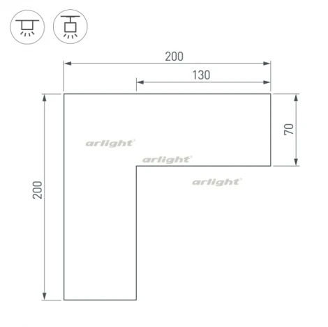 Угол SL-LINE-6070 внешний (Металл) 030140 Arlight