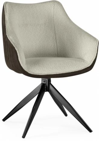 Стул на металлокаркасе Woodville Kansas brown / cream / black арт.15833