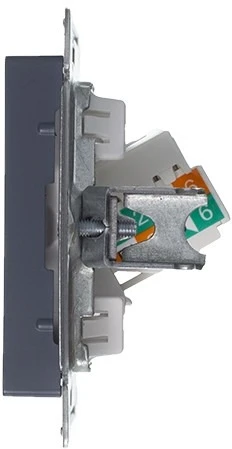 Розетка встраиваемая Ethernet RJ-45 (грифель) Systeme Electric AtlasDesign ATN000783