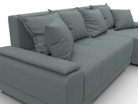 Диван угловой Лига-119 угол правый (ДСП,Брус,Фанера,ЛДС,Рогожка/Серый) Лига Диванов 137086