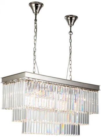 Подвесная люстра каскадная iLamp Triumph 6119-800 NIC (220V, хрусталь, на цепи)