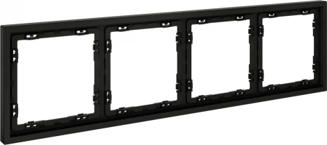 Рамка на 4 поста (черный матовый) Voltum S70 VLS100408