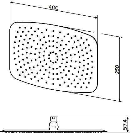 Верхний душ Am.Pm F05S0005 40x25 см
