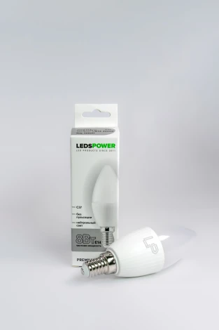 Лампочка светодиодная E14 8Вт 4000K LEDS POWER 006697