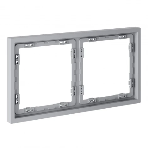 Рамка пластиковая на 2 поста (серый) Voltum S70 VLS100216