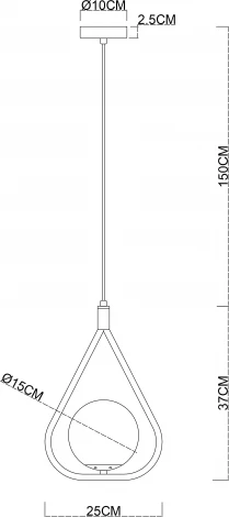 Подвесной светильник Arte Lamp Matisse A7764SP-1BK (220V, на проводе, шар)