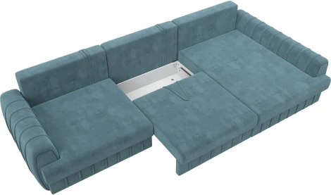 Диван угловой Лига-057 НПБ Лонг угол правый Лига Диванов (Велюр) арт.129298