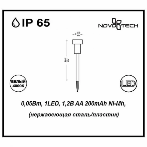 Грунтовый светильник Novotech Solar 357205