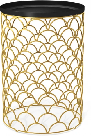 Столик журнальный Sheffilton SHT-CT24-1 золото/черный муар