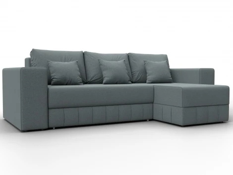 Диван угловой Лига-076 угол универсальный (ДСП/Пластик/Рогожка/Серый) Лига Диванов 129837