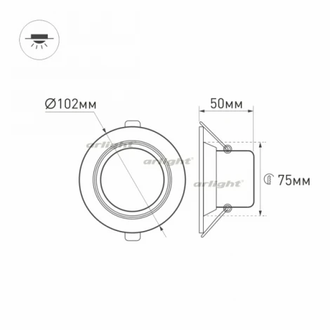 Встраиваемый точечный светильник Arlight LTD 018420 (LED, 220V, круглые, IP40)