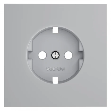 Накладка для розетки с заземлением (серый) Voltum S70 VLS000616