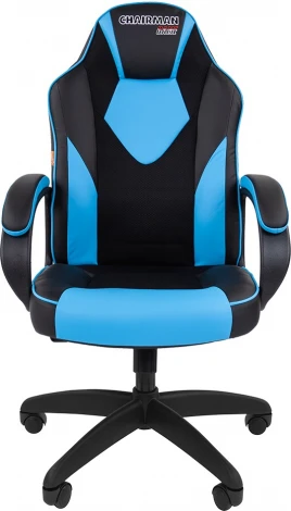 Игровые кресла CHAIRMAN GAME 17 (Пластик,Экокожа/Черный,Голубой)