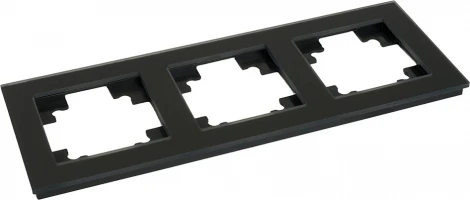 Рамка на 3 поста (черный) Stekker Катрин 49602