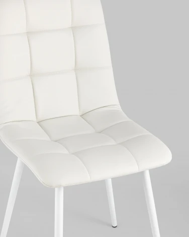 Стул Stool Group Oliver экокожа белый белые ножки УТ000034850