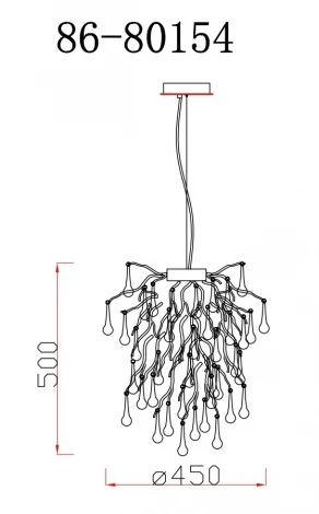 Подвесная люстра "Капли" Garda Decor 8015 86-80154