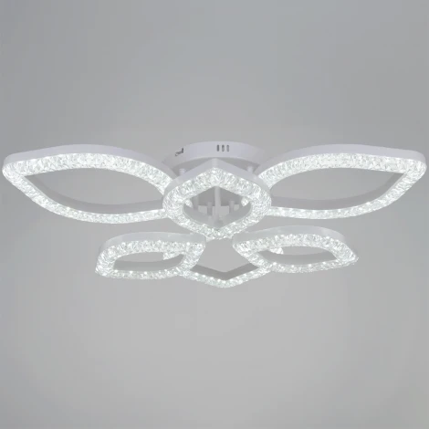 Потолочная люстра светодиодная на штанге с пультом с ночным режимом, регулировкой цветовой температуры и яркости Reluce 28120-0.3-3+3C WH