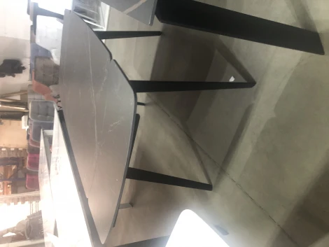 Обеденный стол M-City ELIOT 120 MATT BLACK MARBLE SINTERED STONE/ BLACK