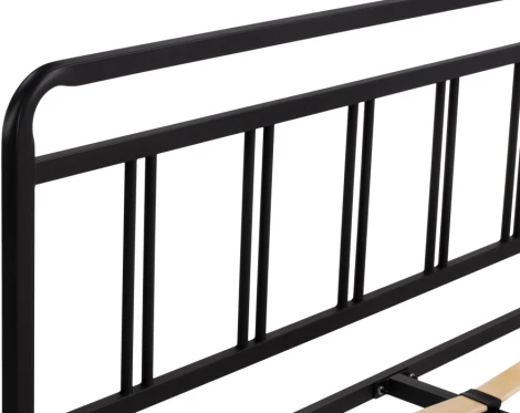 Полутораспальная кровать Woodville Рейк 140х200 черная 403025