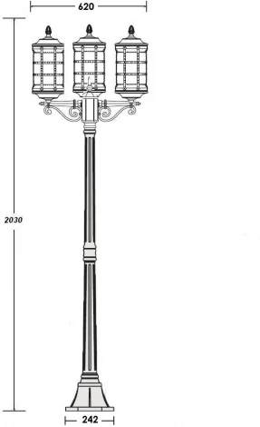 Наземный фонарь Oasis Light BARSELONA 81208B Gb