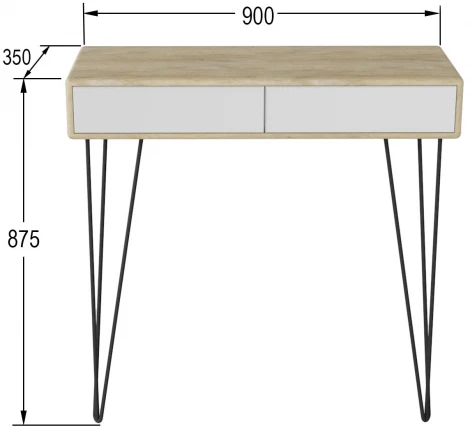 Стол-консоль Телфорд дуб сонома/белый от фабрики Mebelik