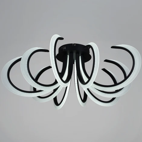 Потолочная люстра светодиодная с пультом и ночным режимом Reluce 74390-0.3-5+5 black (Умный дом) (220V)