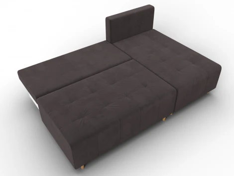 Диван угловой Лига-102 угол универсальный (ДСП,Брус,Фанера,Велюр/Коричневый) Лига Диванов 134793