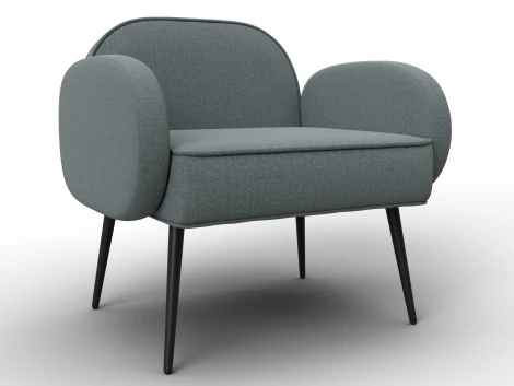 Кресло Лига-086 (Фанера/Металл/Рогожка/Серый) Лига Диванов 132429