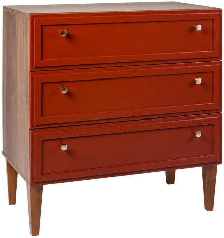 Комод R-Home 3 ящика Norton кармин