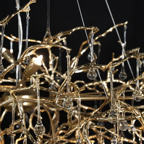 Подвесная люстра светодиодная Bijout 10067/1800 GD (220V, на тросе, ветки)