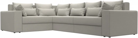 Диван угловой Майами Long левый угол (Бежевый/Рогожка) Лига Диванов арт.122905L