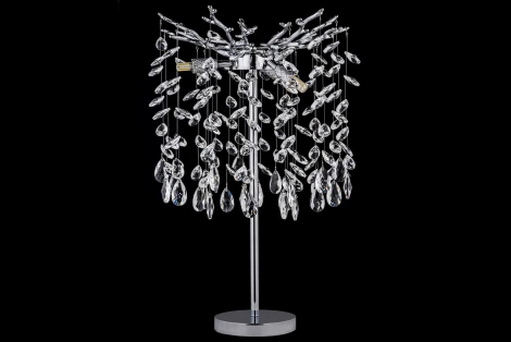 Интерьерная настольная лампа Dio D`arte Tavenna Nickel Tavenna H 4.1.1.638 N (220V, хрусталь, подвески)