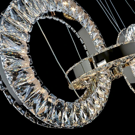 Подвесной светильник светодиодный хрустальный с регулировкой цветовой температуры Modelux MODELUX ML.9041.1080 GD