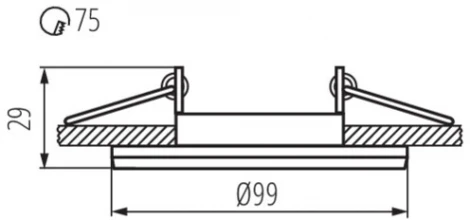 Встраиваемый точечный светильник без цоколя Kanlux COLIE 26740 (12V, круглые)