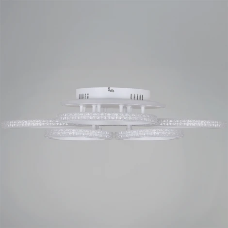 Потолочная люстра на штанге светодиодная с пультом и ночным режимом и RGB Reluce 06333-0.3-4+4A WH (RGB, Умный дом)