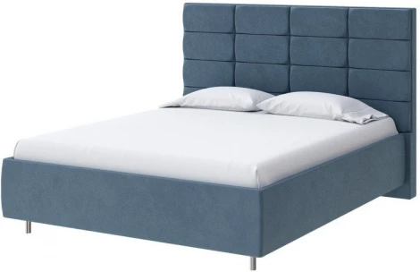 PROxSON Кровать Shapy без основания (Ткань: Велюр Monopoly Прованский синий (792)) 180x190